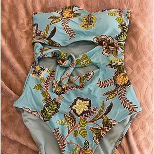 Aerie One piece swimsuit Large Teal New